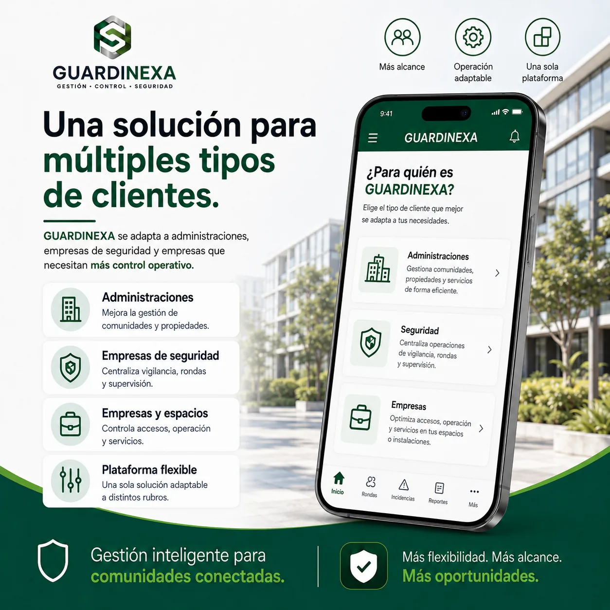 GUARDINEXA para administraciones, empresas de seguridad y empresas